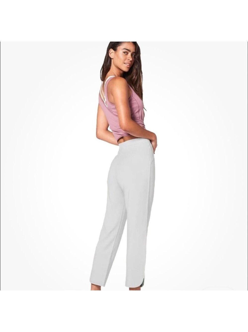 Lululemon Every Moment Pant Women’s 8 Vapor Athletic Yoga Gym High Rise - Picture 2 of 13